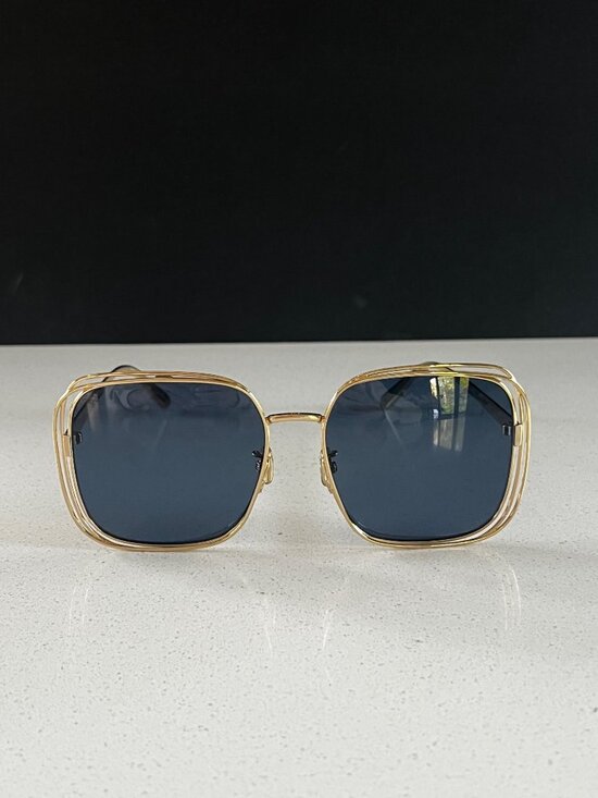 Dior Fildior CD40151U oversized square frame gold tone sunglasses main image 8